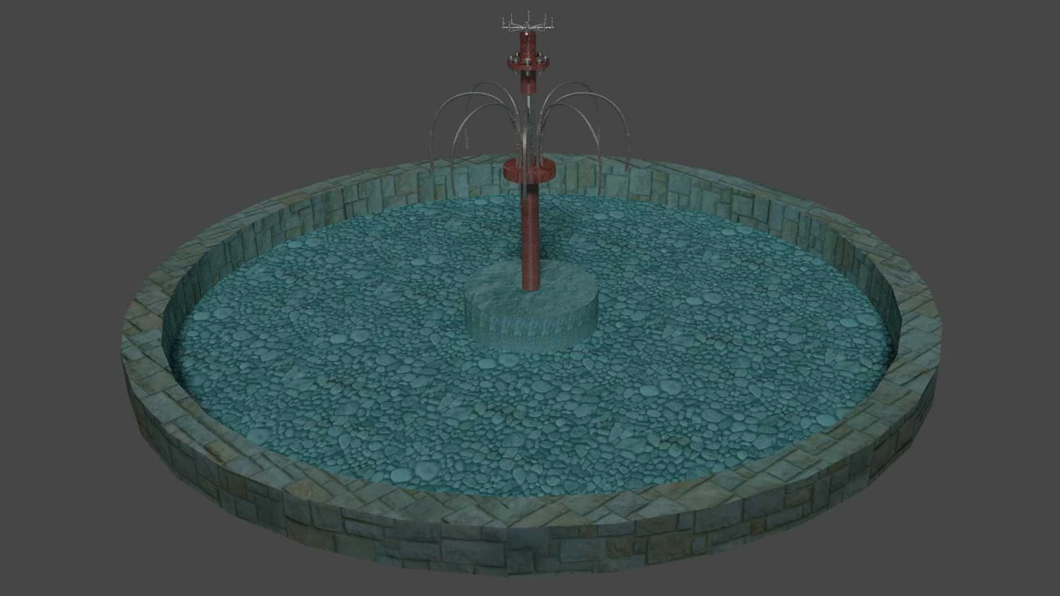 small fountain 3D Model .c4d .max .obj .3ds .fbx .stl .blend 