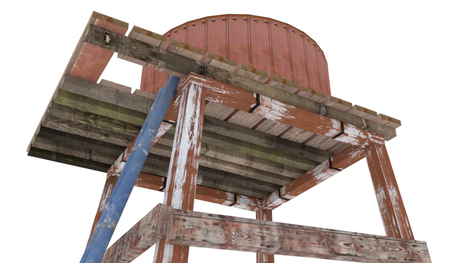 water tank 3D Model .c4d .max .obj .3ds .fbx .stl .blend 