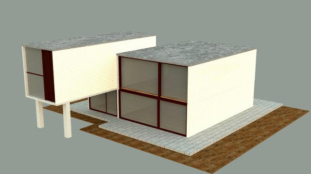 modern exterior Modelo 3D .c4d .max .obj .3ds .fbx .stl .blend 