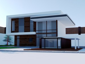 modern architecture house Model 3D
