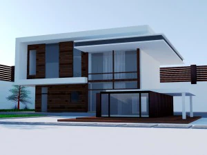 현대 건축의 집 3D 모델