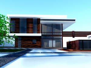 modern architecture house Model 3D