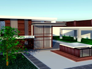 modern architecture house Model 3D