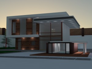 modern architecture house Model 3D