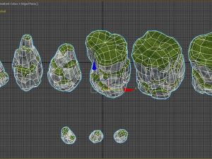 low poly stones and rocks 3D 模型