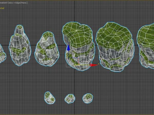 low poly stones and rocks 3D Model
