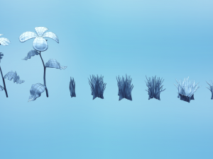low poly models of flowers and herbs Modèle 3D