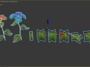 low poly models of flowers and herbs Modèle 3D