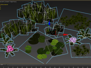 flowers and plants are low poly 25 objects 3D Model