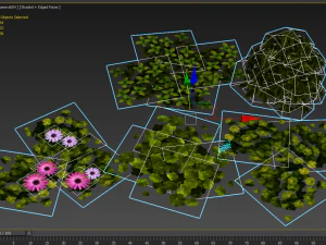 flowers and plants are low poly 25 objects 3D Model