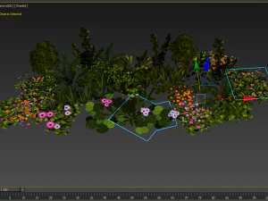 flowers and plants are low poly 25 objects 3D Model