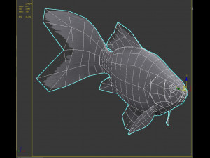 Fish Cyprinus Carpio Low-poly 3D Model