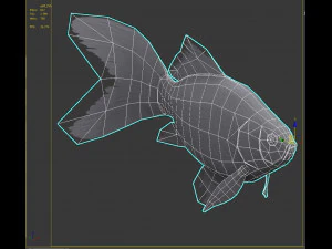 Fish Cyprinus Carpio Low-poly 3D Model