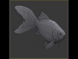 Fish Cyprinus Carpio Low-poly 3D Model
