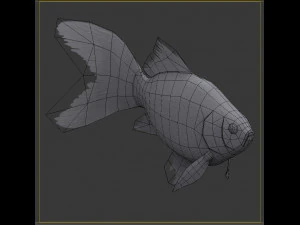 Fish Cyprinus Carpio Low-poly 3D Model