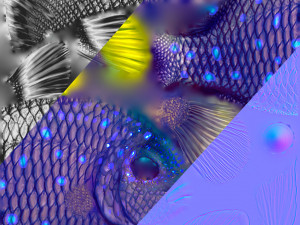 Fish Microspathodon Chrysurus Low-poly Model 3D