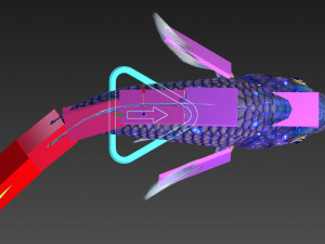 Fish Microspathodon Chrysurus Low-poly Model 3D