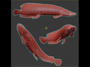 Fish Arapaima Gigas Low-poly 3D Model