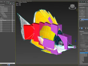 Fish Forcipiger Flavissimus Low-poly 3D Model