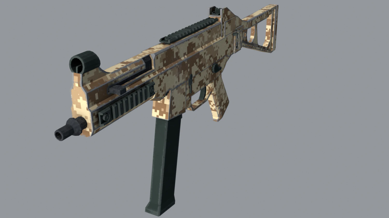 hk ump 45 3D Model .c4d .max .obj .3ds .fbx .stl .blend 