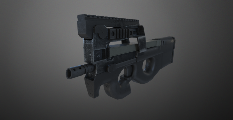 P90 3Dモデル .c4d .max .obj .3ds .fbx .stl .blend