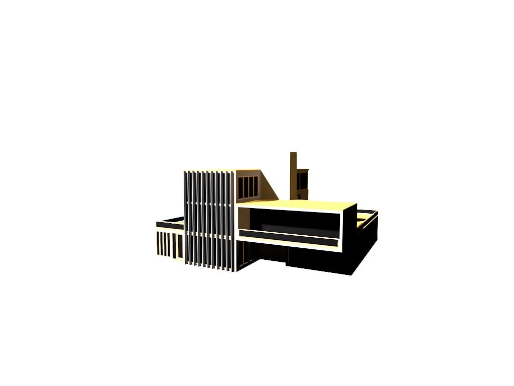 modern house 01 3D Model .c4d .max .obj .3ds .fbx .stl .blend 