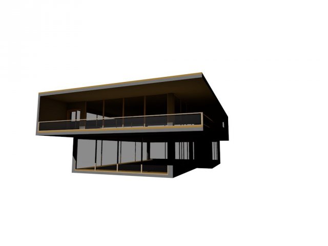 modern house 06 3D Model .c4d .max .obj .3ds .fbx .stl .blend 