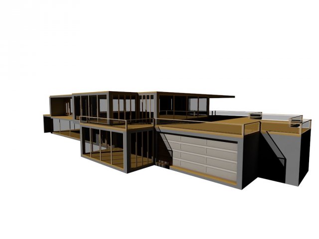 modern house 08 Modelo 3D .c4d .max .obj .3ds .fbx .stl .blend 