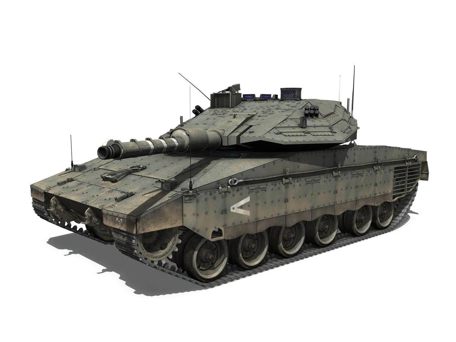 tank merkava iv 3D Model .c4d .max .obj .3ds .fbx .stl .blend