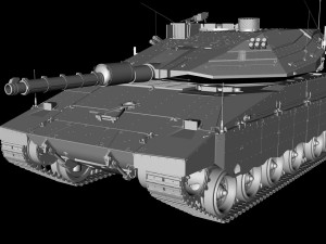 tank merkava iv Modello 3D