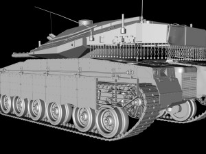 tank merkava iv Modello 3D