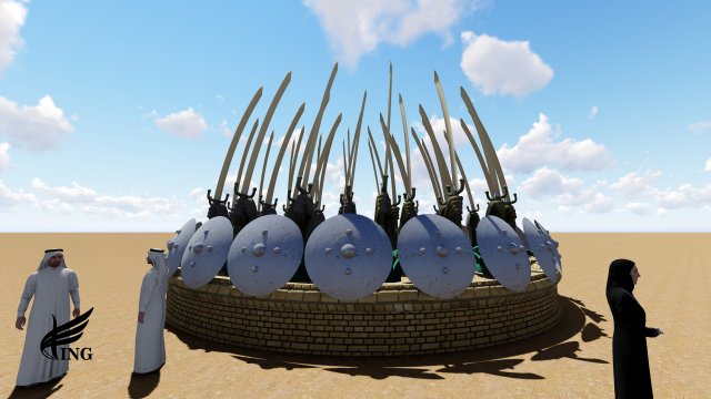 monument of swords 3D Модель .c4d .max .obj .3ds .fbx .stl .blend 