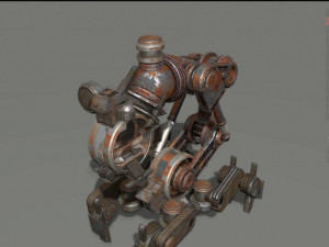 mech neck walker - blender game engine and unity 3d Model 3D