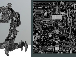 mech neck walker - blender game engine and unity 3d 3D Model