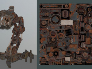 mech neck walker - blender game engine and unity 3d Model 3D