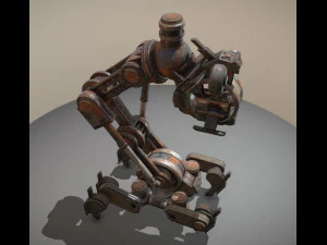 mech neck walker - blender game engine and unity 3d 3D Model