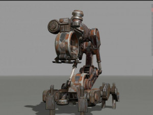 mech neck walker - blender game engine and unity 3d Model 3D