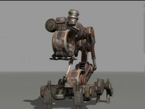 mech neck walker - blender game engine and unity 3d 3D Model