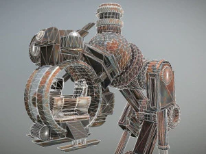 mech neck walker - blender game engine and unity 3d 3D Model