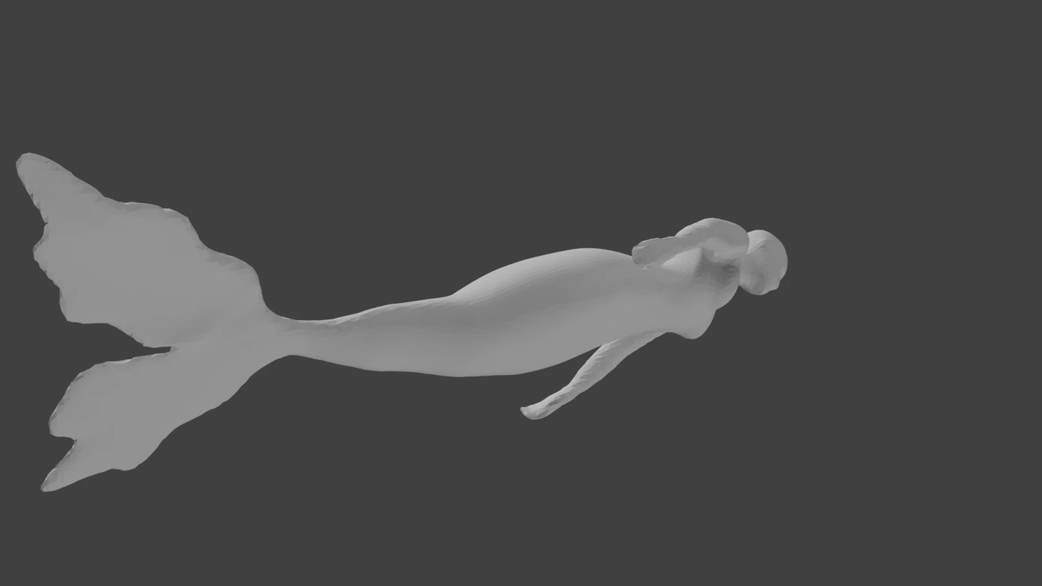 base mermaid 3D Model .c4d .max .obj .3ds .fbx .stl .blend