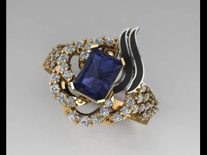 एक स्टाइलिश अंगूठी 3D प्रिंट मॉडल