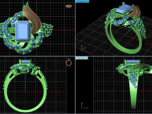 a stylish ring 3Dプリントモデル