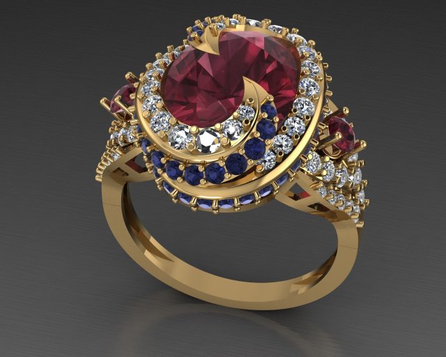 a stylish ring 02 3Dプリントモデル .c4d .max .obj .3ds .fbx .stl .blend 