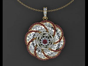 एक स्टाइलिश पेंडेंट 3D प्रिंट मॉडल