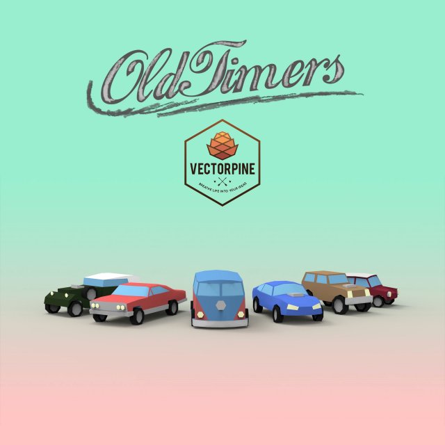 low poly oldtimer cars Modelo 3D .c4d .max .obj .3ds .fbx .stl .blend 