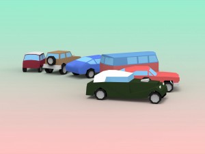 low poly oldtimer cars Modelo 3D