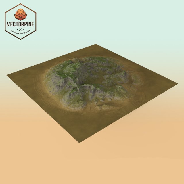 eroded highlands 3D मॉडल .c4d .max .obj .3ds .fbx .stl .blend 