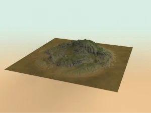 terras altas erodidas Modelo 3D