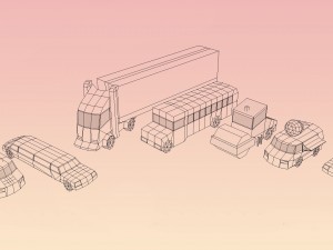 low poly utility vehicles Modelo 3D