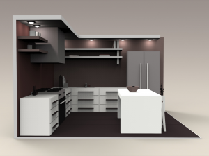 low poly interiors - kitchen Modelo 3D